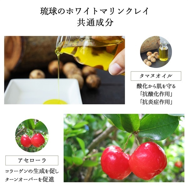 琉球のホワイトマリンクレイ洗顔石鹸 （島レモンの香り） チューブ200g 詳細画像