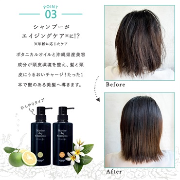 沖縄産マリンクレイシャンプー（クリームタイプ）プルメリア&リリーの香り 400ml 詳細画像